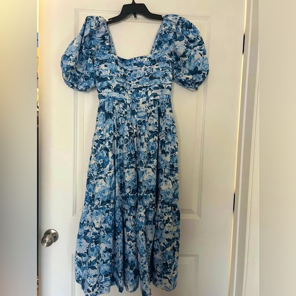 Abercrombie & Fitch Dresses & Skirts - Abercrombie & Fitch Emerson Poplin Puff Sleeve Midi Dress